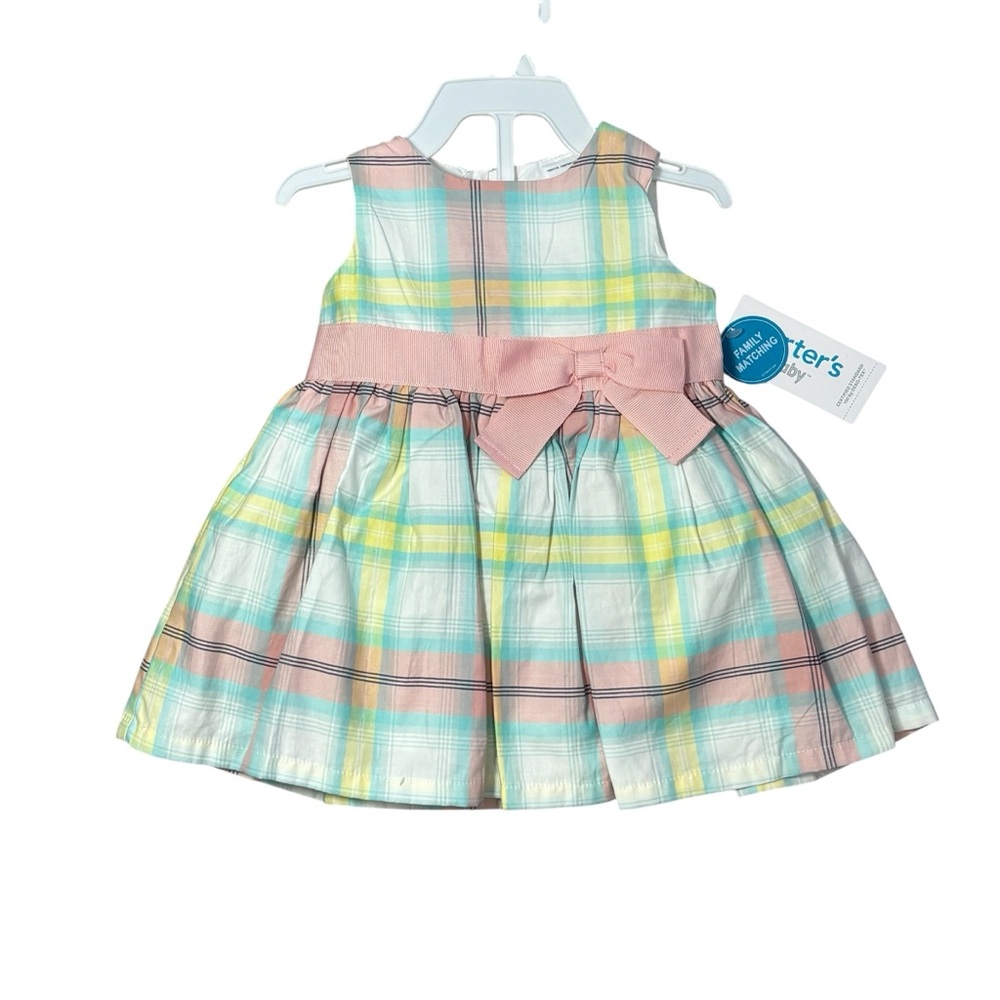 Carter's Easter Pastel Plaid Dress with Bloomers - size 3 Months NEW